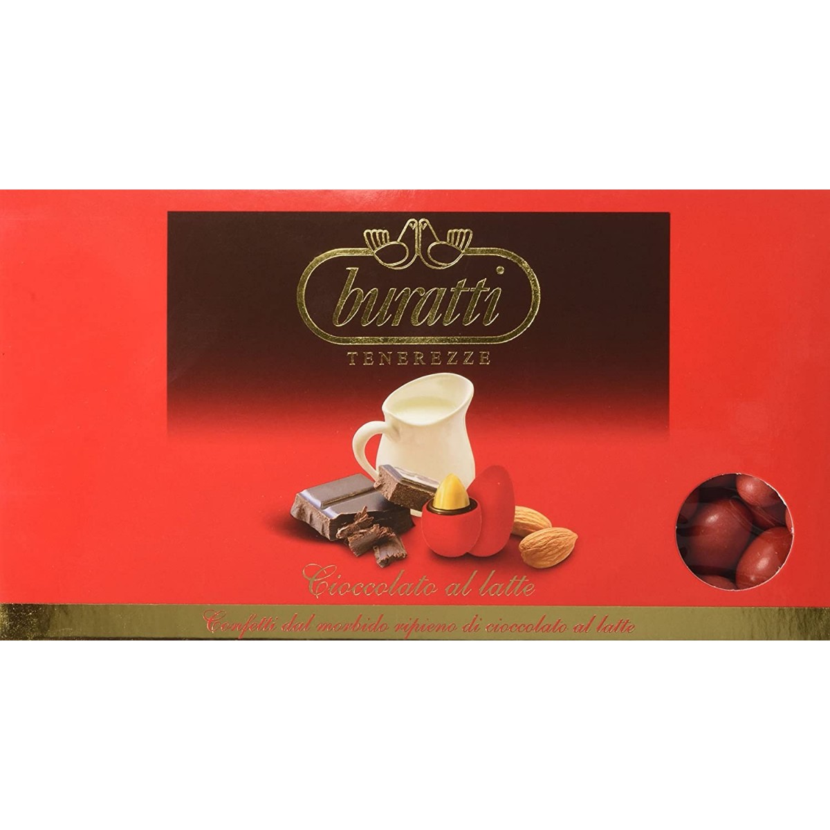 Confetti rossi Buratti, Laurea, con cioccolata, conf. da 1 kg