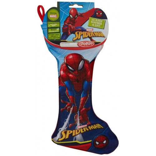 Calza della befana Spiderman da 150 gr, con cioccolata e sorpresa