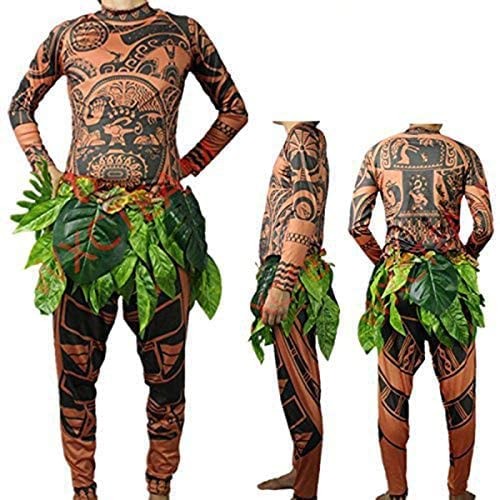 Costume Maui, con gonna a foglie, Oceania Disney