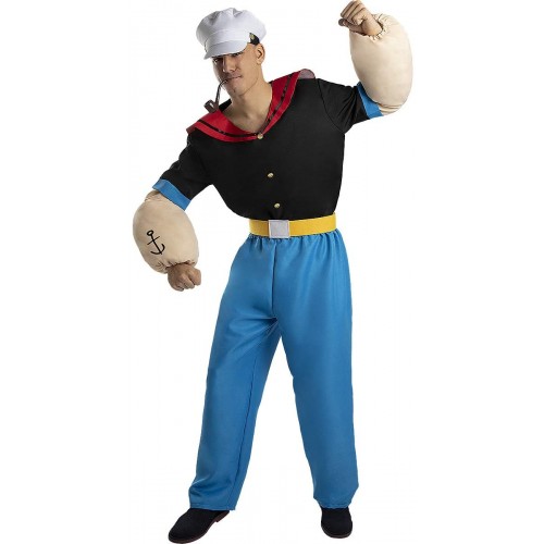 Costume Popeye Braccio di Ferro per adulti, per Carnevale