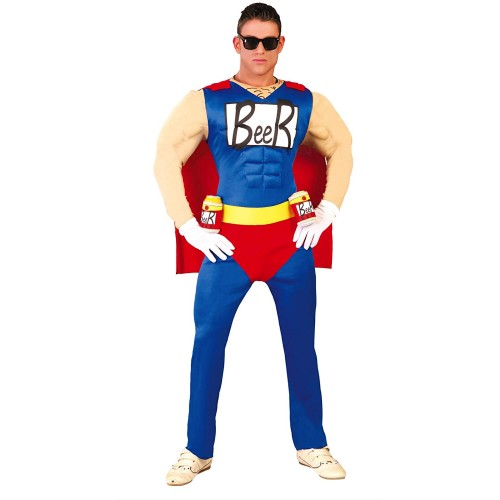 Costume Beerman, supereroe Uomo Birra, per adulti, Simpson