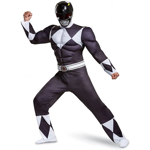 Costume Power Ranger Nero, per adulti