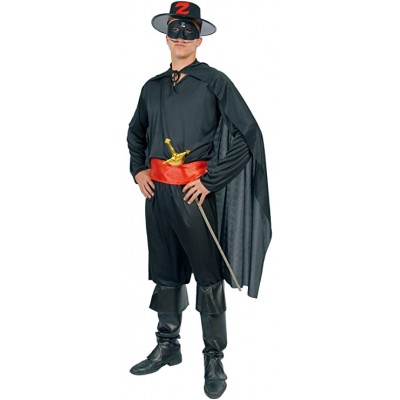 Costume da giustiziere, bandito, Zorro per adulti