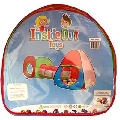Inside Out Toys Childrens, Kids Pop up Play Tenda e Tunnel Set - in Rosso/Blu/Verde