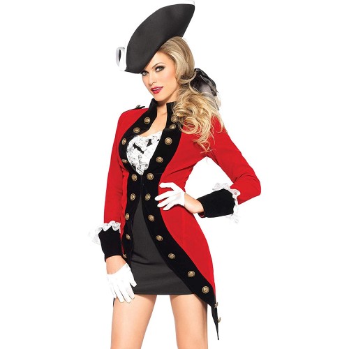 Costume Donna da piratessa ribelle, con cappottino, in offerta