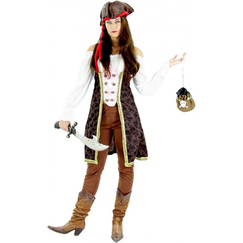 Costume da Pirata Sposa, con accessori, per Carnevale