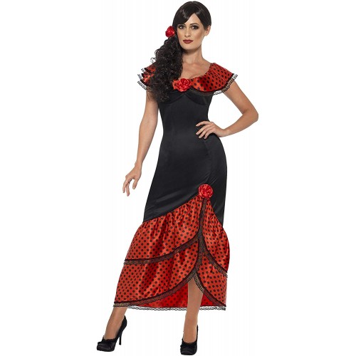 Costume Senorita Flamenco, Nero