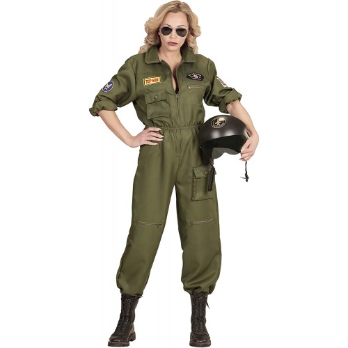 Costume da aviatrice, donna, per Carnevale, Top Gun