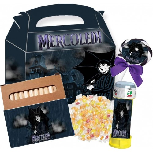 Set 6 Scatoline gift box con gadget Mercoledi Addams