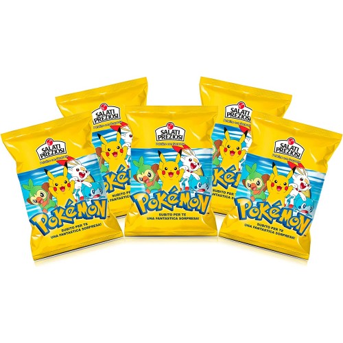 5 confezioni di Patatine Pokemon con Sorpresa 50gr
