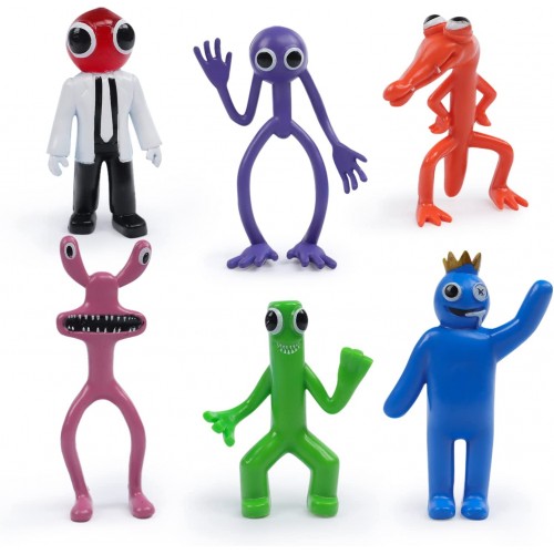 Set da 6 modellini Rainbow Friends Cake Topper Roblox