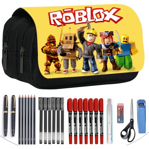 Roblox Astuccio 3D, giallo e nero, per la scuola, porta penne