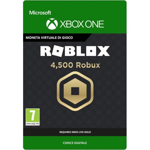 ROBLOX: 4500 Robux per Xbox One, carta da spendere su Roblox