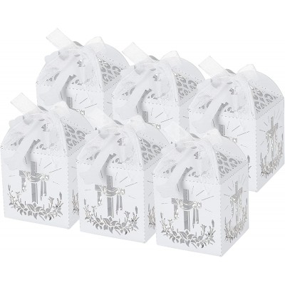 Set da 25 confezioni bomboniere bianche eleganti