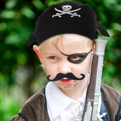 Blulu 12 Pezzi Bandana da Pirata Nera Il Velo del Capitano Pirata per Festa a Tema Pirata, Halloween e Bomboniere per Bambini