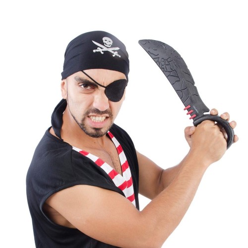 Blulu 12 Pezzi Bandana da Pirata Nera Il Velo del Capitano Pirata per Festa a Tema Pirata, Halloween e Bomboniere per Bambini
