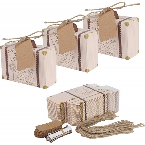 Set da 50 mini valigia lanterna bomboniere, scatoline regalo