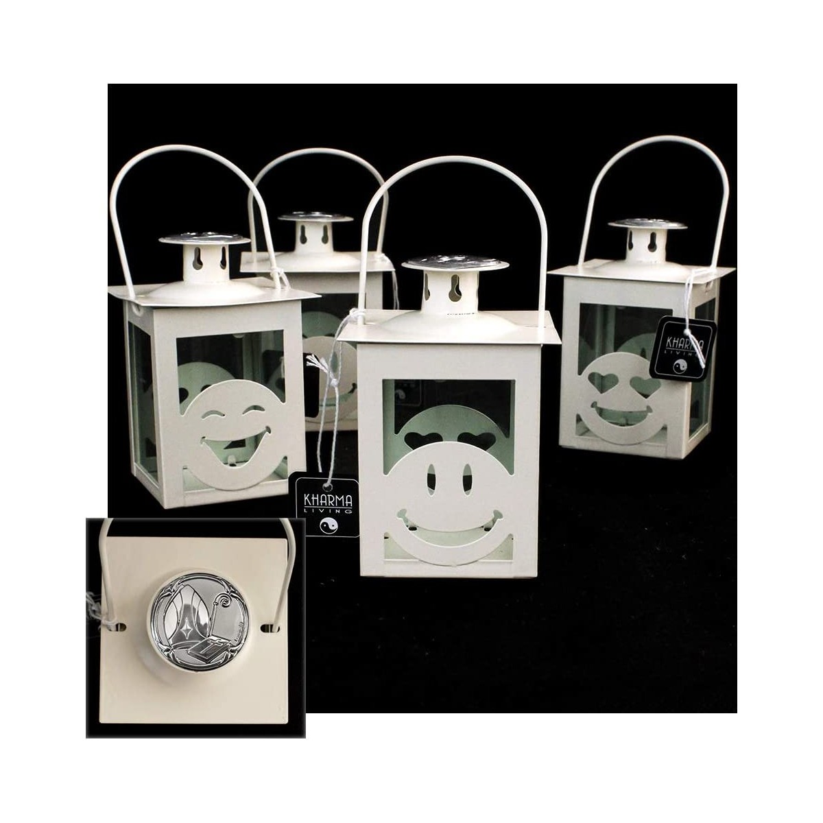 Kit 6 Lanterne con Faccine Emoticon Smile, bomboniere originali