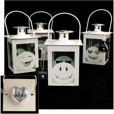 Kit da 6 lanterne con simpatiche Faccine Emoticon, bomboniere