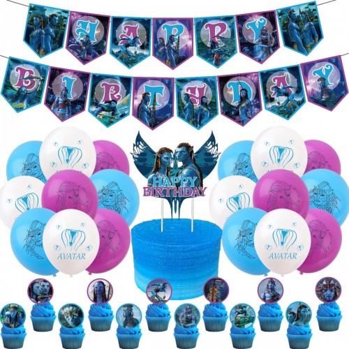 Set festa tema Avatar con palloncini e banner / festone