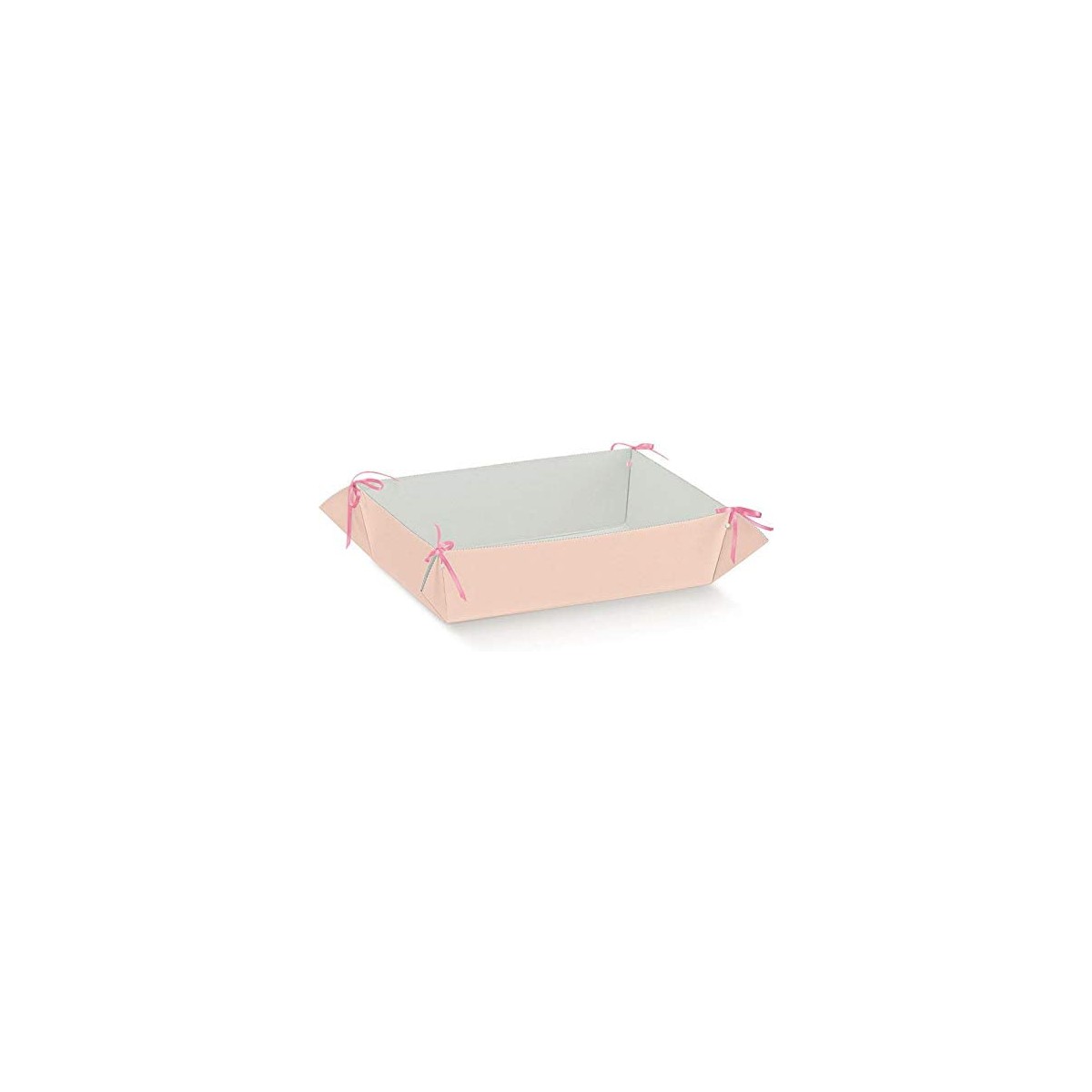 Cesto per bomboniere colore rosa perlato, in cartoncino