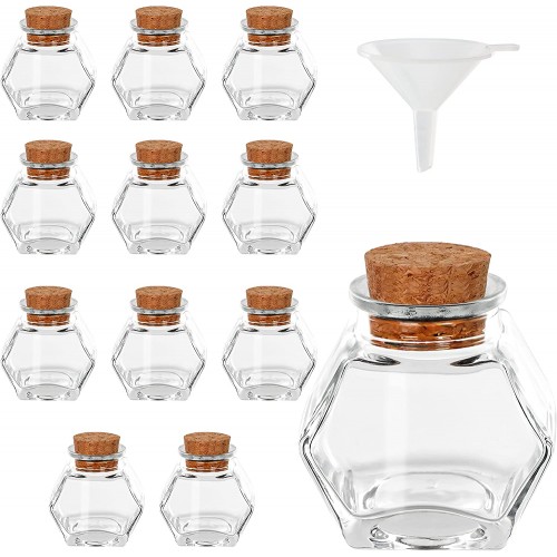 Set da 12 Barattoli esagonali in vetro da 45 ml, portaconfetti