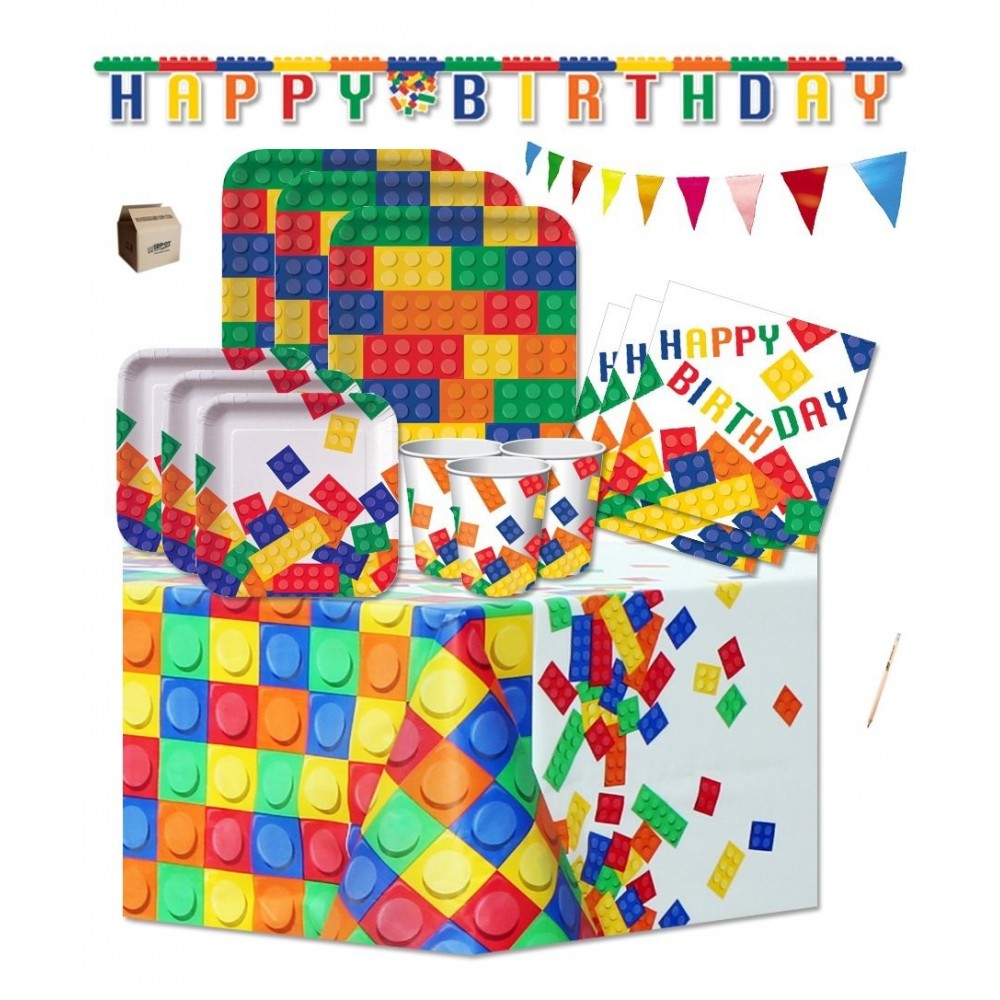 Kit 24 persone Lego - Block Party, addobbi e decorazioni per feste