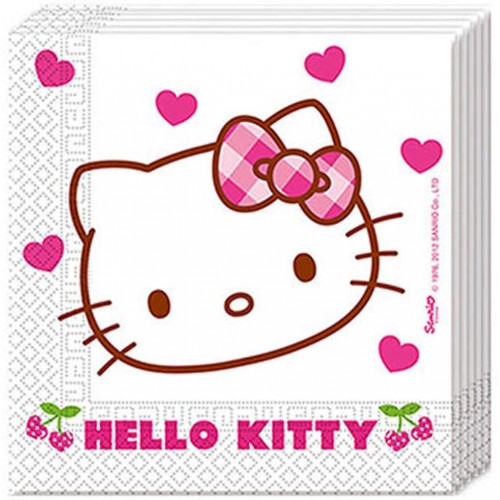 8 bicchieri di carta Hello Kitty 