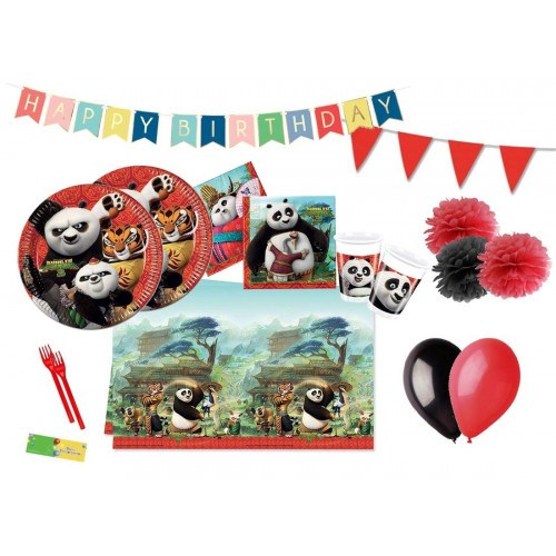 Kit compleanno 16 persone Kung Fu Panda