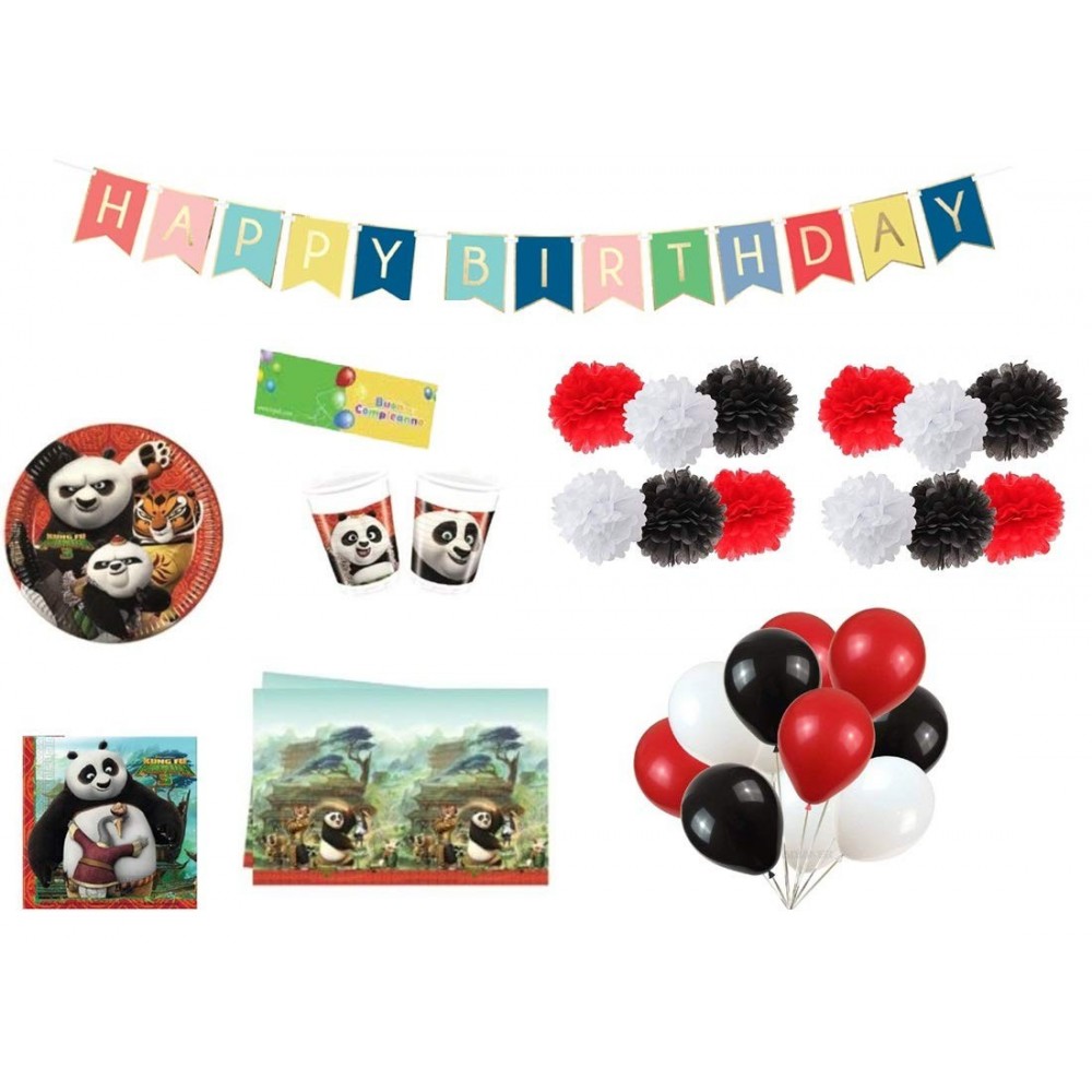 Kit compleanno 8 persone Kung Fu Panda 3