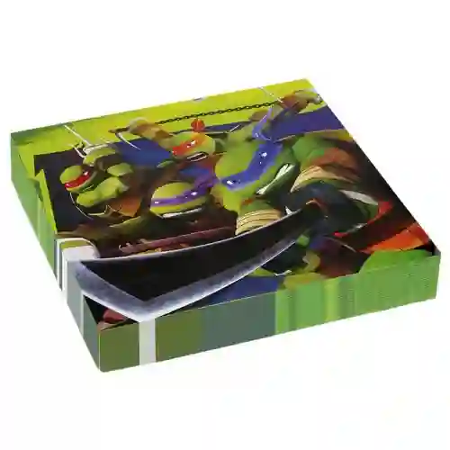 Tovaglioli Tartarughe Ninja, 33x33 cm, in carta resistente