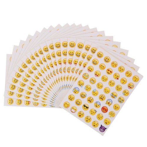 40 Fogli di Sticker Volti Sorridenti per decorazione di Cellulare, Laptop, Notebook | Divertenti Whatsapp Facebook decorazion