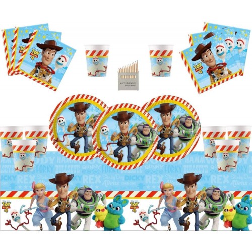 Toy Story 4 Party Supplies 54 Pezzi Deluxe Compleanno stoviglie Toy Story Party Decoration Pack Serve 16