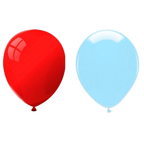 Palloncini in silicone rossi e azzurri