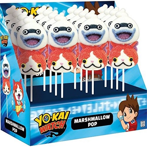 16 Lecca lecca marshmallow Yo-Kai Watch con espositore