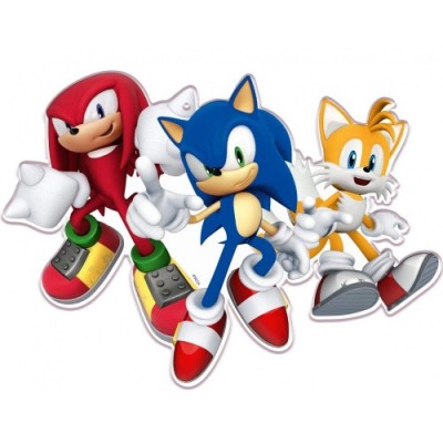 16 Sagome di Sonic in cartoncino