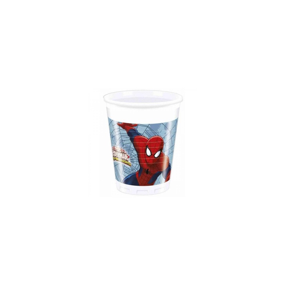 Bicchieri Spiderman da 200 ml, in plastica, per feste a tema