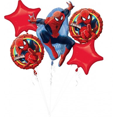 Bouquet Spiderman con 5 palloncini