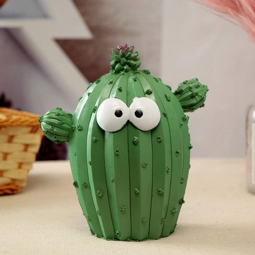 Creativo Salvadanai Carino Cactus contenitori di soldi Espressione del viso Unico Divertimento pianta del cactus resina Banca