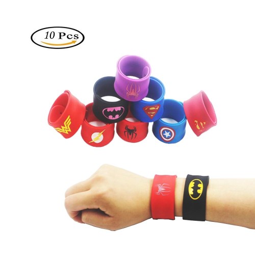 Braccialetti Justice League, Batman, Flash, Wonder Woman, Superman