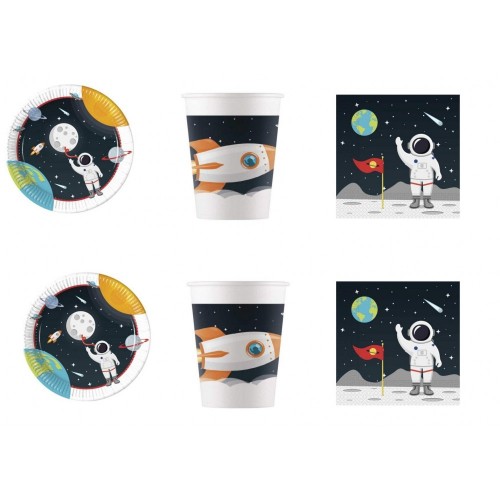 Kit per 8 persone tema Astronauta Nasa