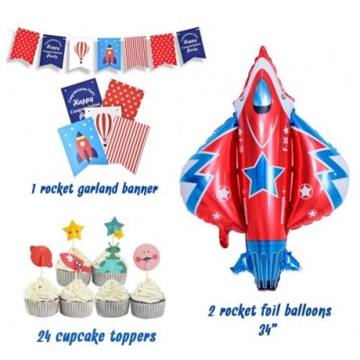 LUCK COLLECTION Space Party Decorations Space Rocket Theme Baby Shower Forniture per feste di compleanno
