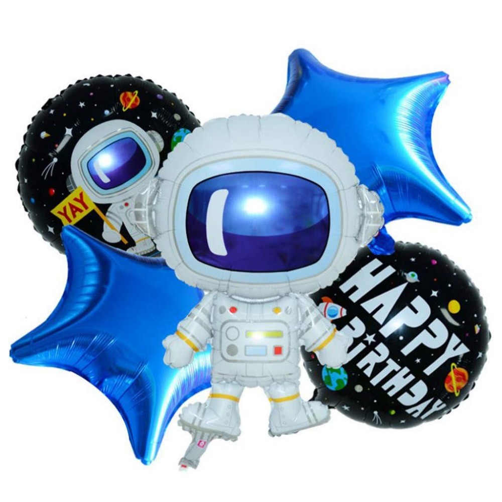 Composizione 5 palloncini Space Party - Astronauta