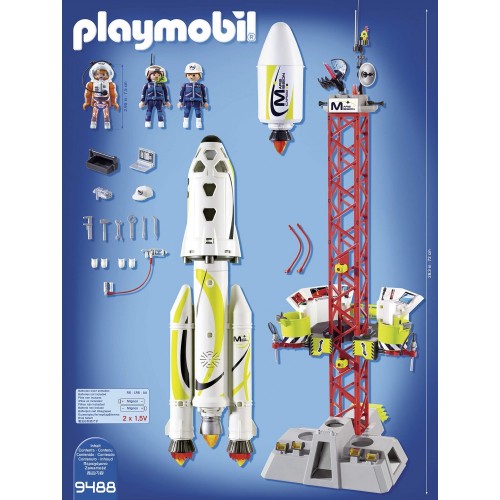 Playmobil Space 9488 - Razzo Spaziale con Rampa di Lancio, 113 pezzi, dai 6 Anni