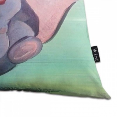 Sunlight, Federa per Cuscino Fai da Te, Motivo Dumbo Being Held By His Mothers Trunk Quadrato, 45,7 x 45,7 cm