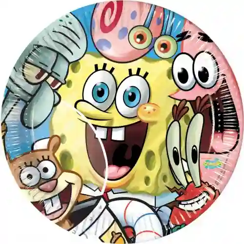 Piatti SpongeBob - 8 pz per feste a tema