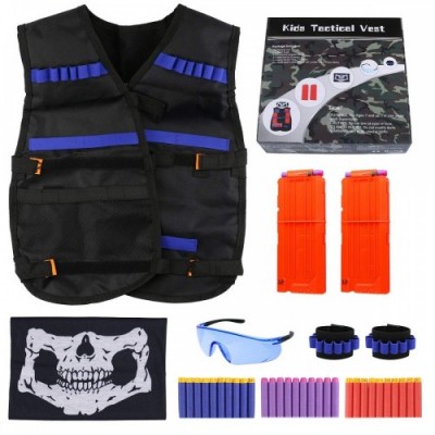 WisFox Gilet tattico per N-Strike Serie Elite, Tactical Vest Gilet Tattico Giubbotti per Bambini Kit da Giubbotto tattico del