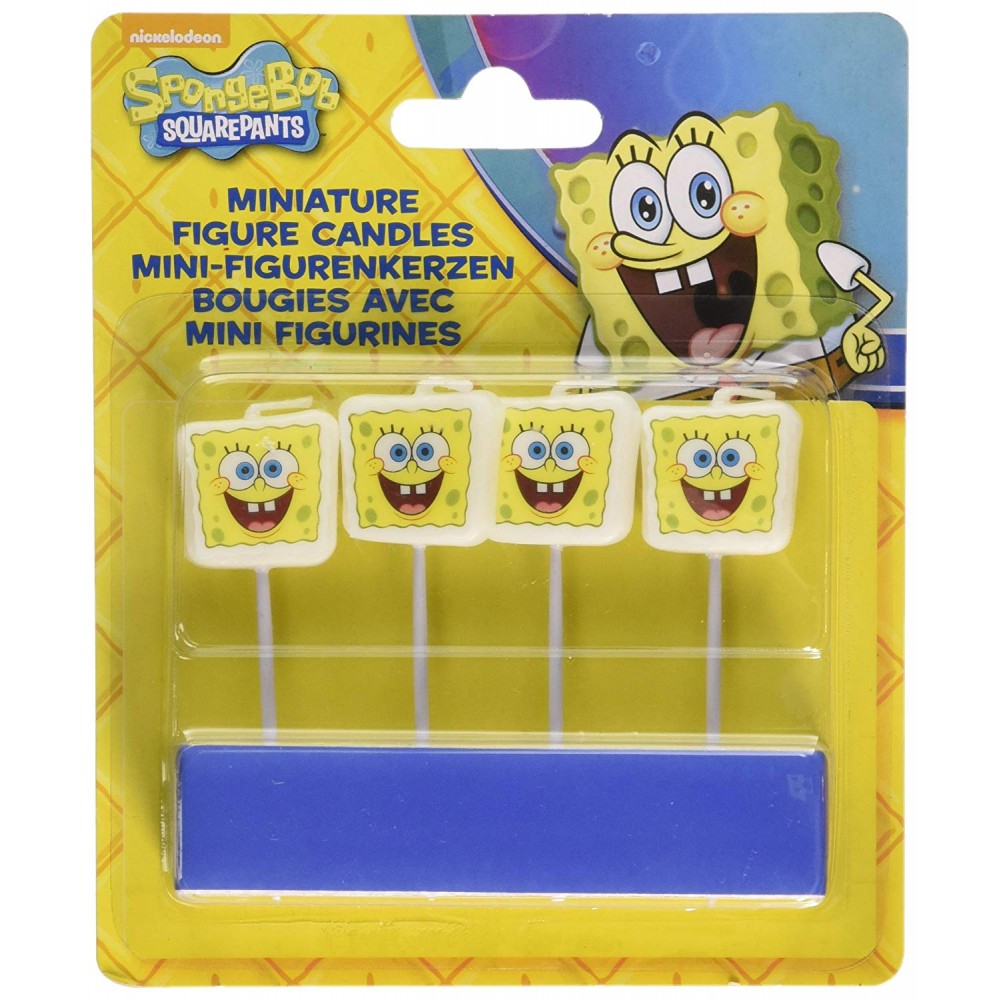 Candeline SpongeBob 7 x 2,2 cm, 4 pz