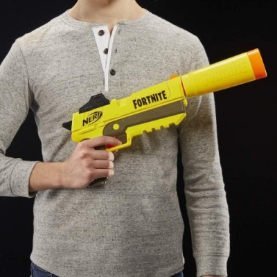 Hasbro Nerf Fortnite SP-L, Blaster Ufficiale con 6 Dardi, Colore Giallo, E6717EU4