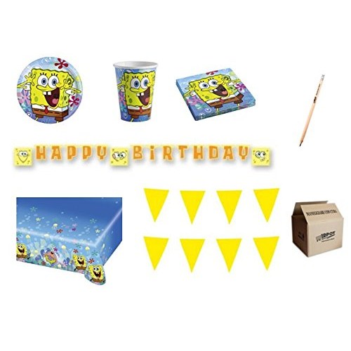 Kit 40 persone SpongeBob, coordinato per feste